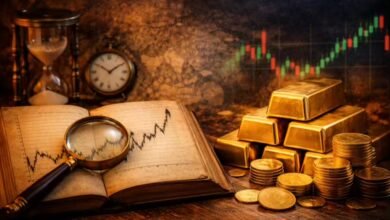 صورة تعبر عن تاريخ أسعار الذهب وتحليل حركته عبر التاريخ