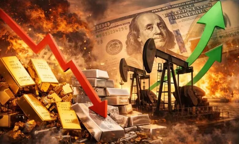 تأثير قرار الفيدرالي على الذهب والنفط والدولار في الأسواق العالمية مع هبوط المعادن وارتفاع الطاقة