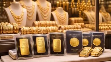سعر الذهب اليوم في مصر ومشغولات ذهبية مع سبائك وجنيهات ذهب في محل صاغة