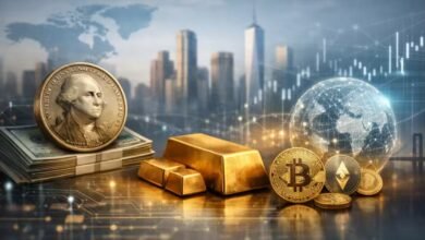 تحول النظام المالي العالمي مع الدولار والذهب والعملات الرقمية في مشهد اقتصادي حديث