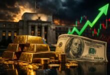 الذهب والدولار أمام مبنى الفيدرالي وسط هبوط الأسواق العالمية وتأثير الفائدة