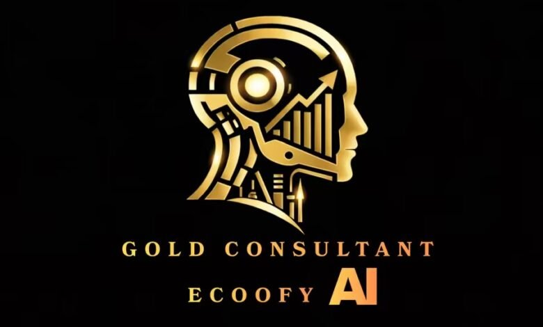 واجهة أداة مستشار الذهب الذكي من موقع Ecoofy لتحليل الأسعار.