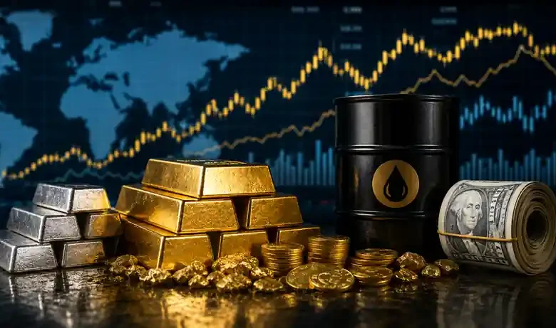 الذهب والفضة والنفط والدولار في الأسواق العالمية وسط تقلبات اقتصادية وارتفاع المعادن النفيسة